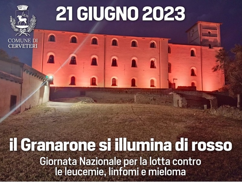 Cerveteri, il Granarone si accende di rosso per la Ricerca